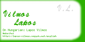 vilmos lapos business card